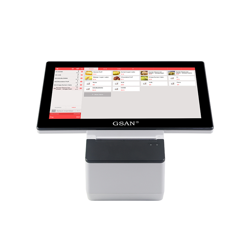 GS-TD30 POS TOCK CORRESS Recgister tout en un seul écran tactile Terminal POS pour restaurant