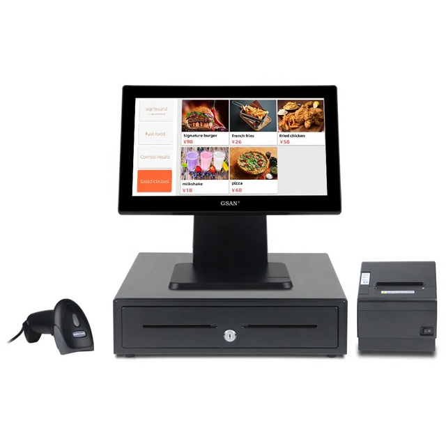 GS-A4 Wholesale Full Set Windows Touch Pos Certe enregistre enregistreau de point de vente Système Terminal