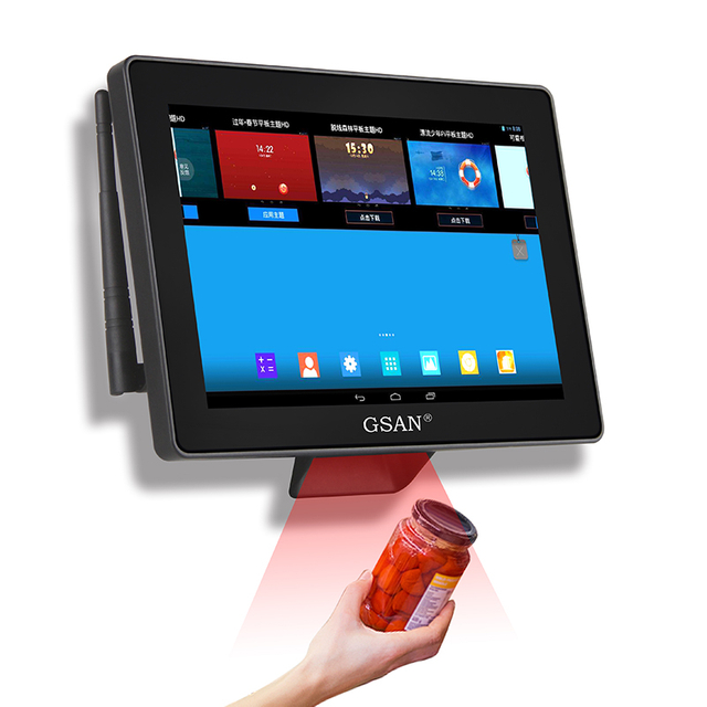 GS-X1 10,1 pouces Android Windows System Prix Checker avec 2D Barcode Scanner pour l'utilisation du magasin