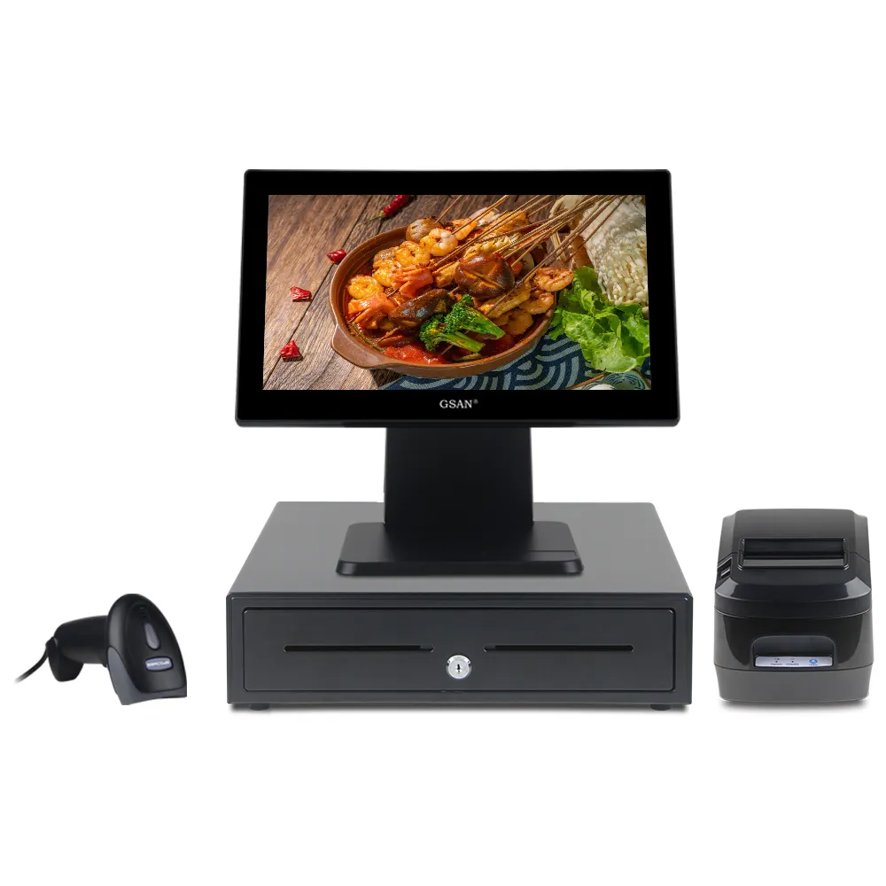 GS-A4 Wholesale Full Set Windows Touch Pos Certe enregistre enregistreau de point de vente Système Terminal