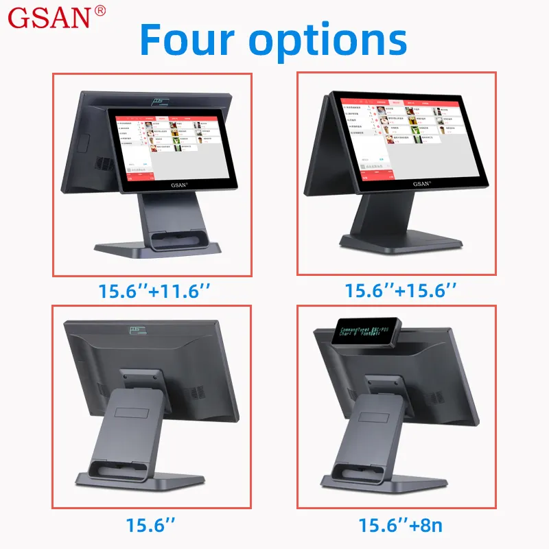 GS-T3 Die Cast Aluminium 15.6 '' Machine de caissier Pos à écran tactile