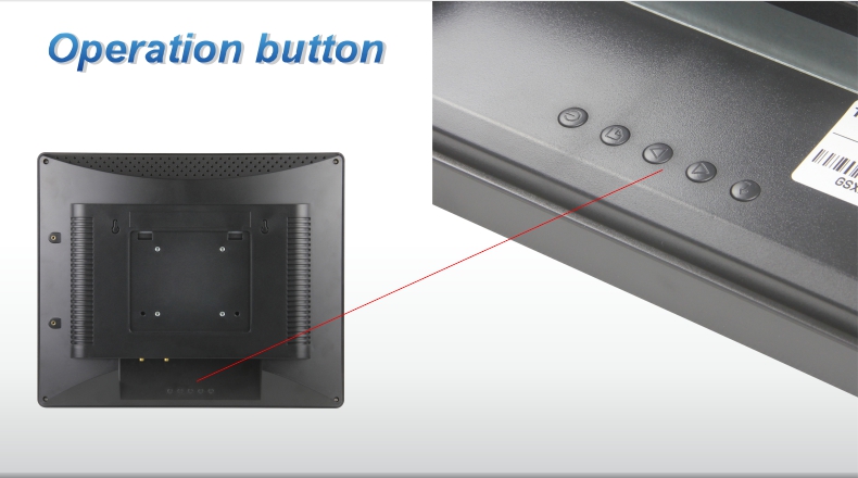 Bouton de fonctionnement du moniteur tactile