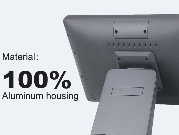 Boîtier 100 % en aluminium du système POS