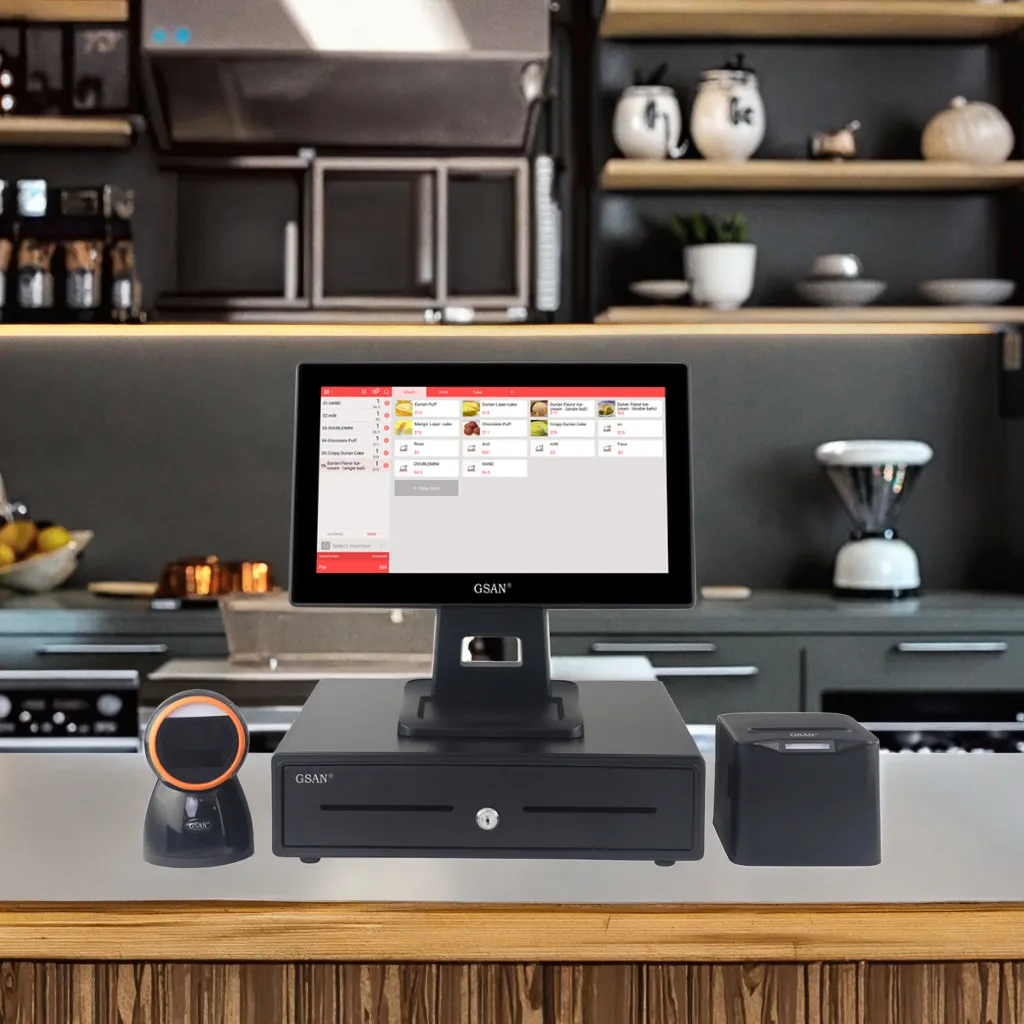 GS-A4 All en un seul écran tactile POS Système de bureau de bureau