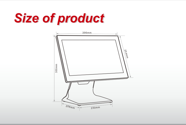 Taille du moniteur tactile