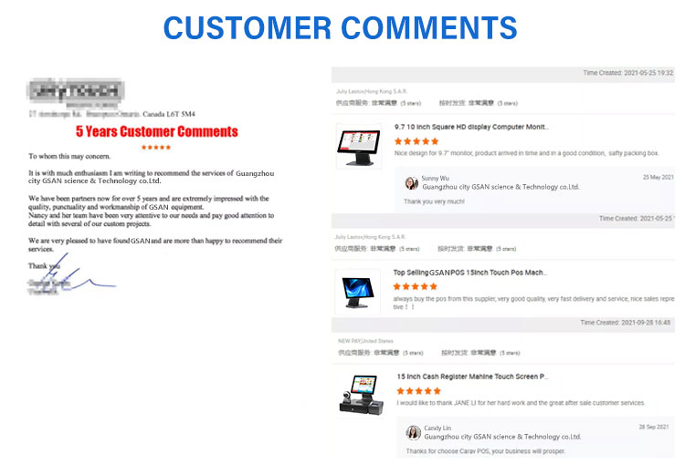 Commentaires des clients sur le système POS 