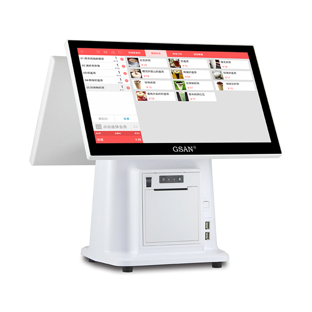 GS-3061 Chine à double écran tactile POS Système Point of Sale Machine